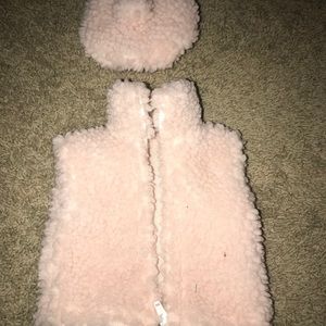 American Girl Pink Faux best w/ beret for 18” doll